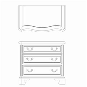 American Drew Cherry Grove 45th 791228 3 Drawer Bachelor Chest